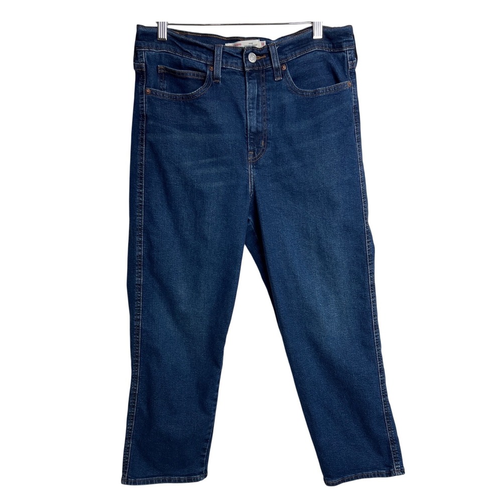 Levi Strauss Signature Jeans Women 10 Blue High Rise Straight Vintage Denim D06